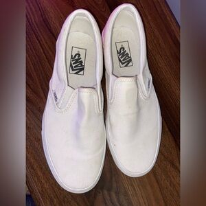 White slip on vans. Size 9.5